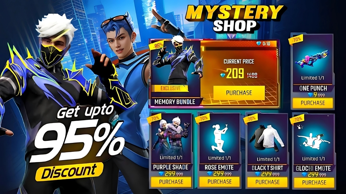 Free Fire Mystery Shop July 2025: अब 90% छूट में मिलेगा आपका फेवरेट Bundle और Emote