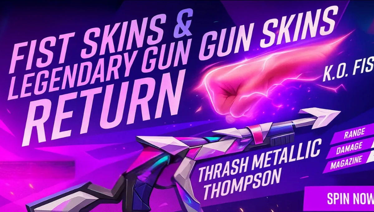 Free Fire Fist X Gun Skin Event 2025: अब पंच और फायरिंग एक साथ, बनो सबसे खतरनाक खिलाड़ी